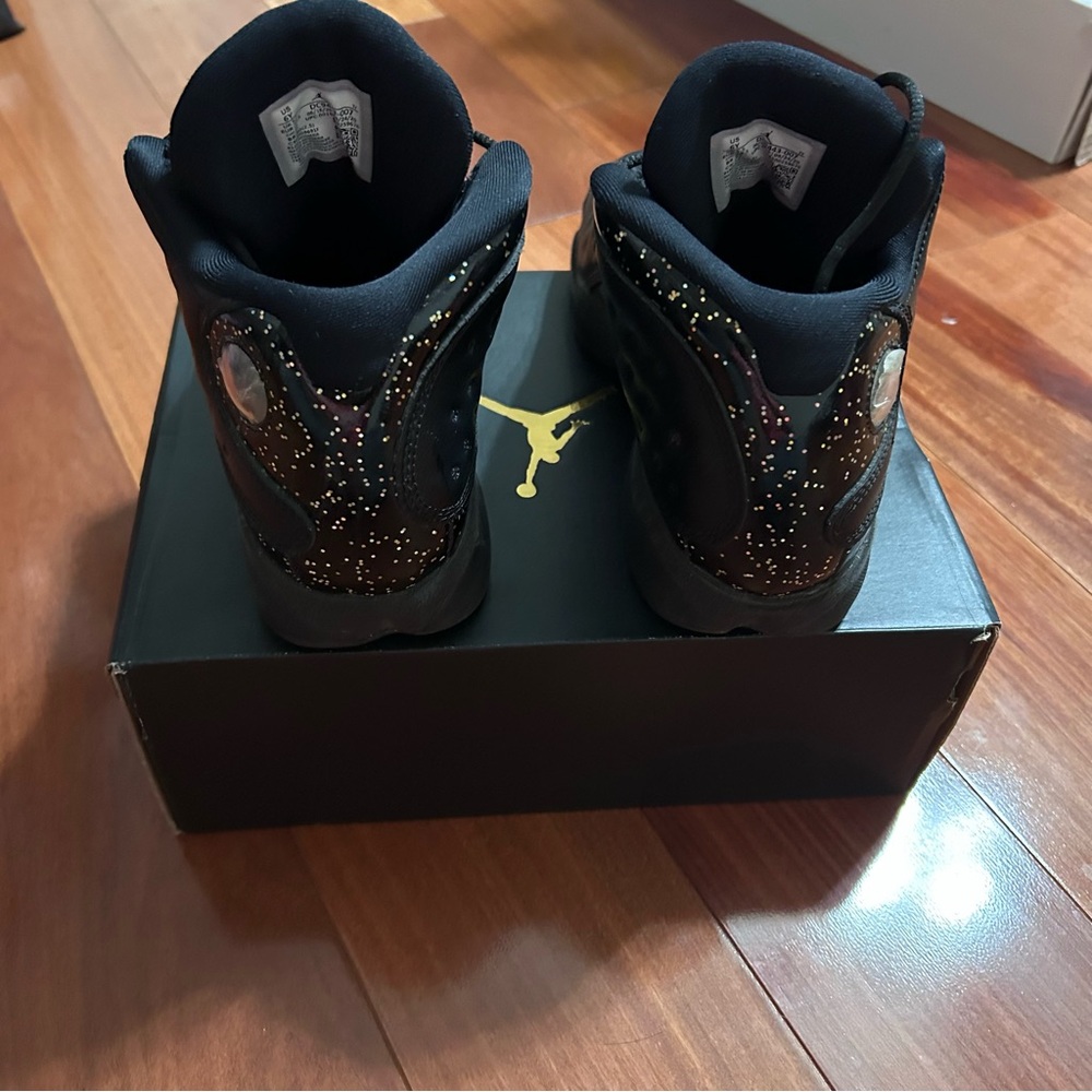 Jordan Kids Black and Gold Sneakers - Picture 7 of 11